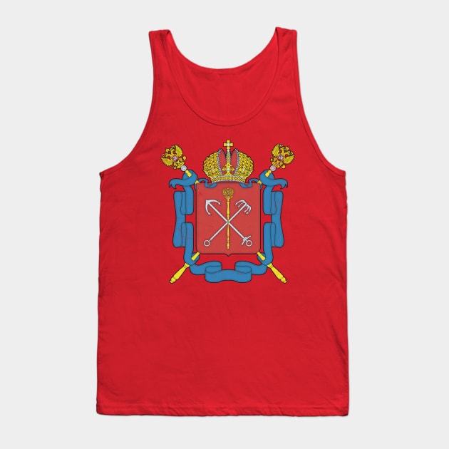 Saint Petersburg, Russia /// Faded-Vintage Style Flag Design Tank Top by DankFutura